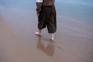 On the shore of Lake Michigan
